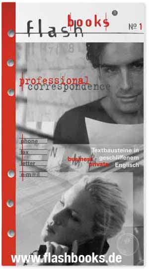 flashbooks no.1 email english professional correspondence einlage für filofax ringbuch